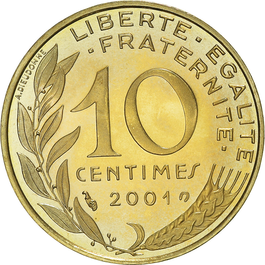 Coin, France, Marianne, 10 Centimes, 2001, Paris, Proof, MS(65-70)