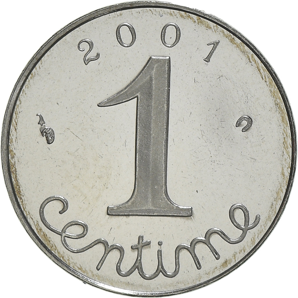 Munten, Frankrijk, Épi, Centime, 2001, Paris, Proof, FDC, Stainless Steel