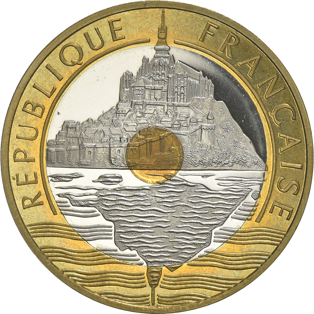 Coin, France, Mont Saint Michel, 20 Francs, 2000, Paris, Proof, MS(65-70)
