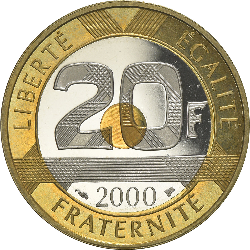 Coin, France, Mont Saint Michel, 20 Francs, 2000, Paris, Proof, MS(65-70)