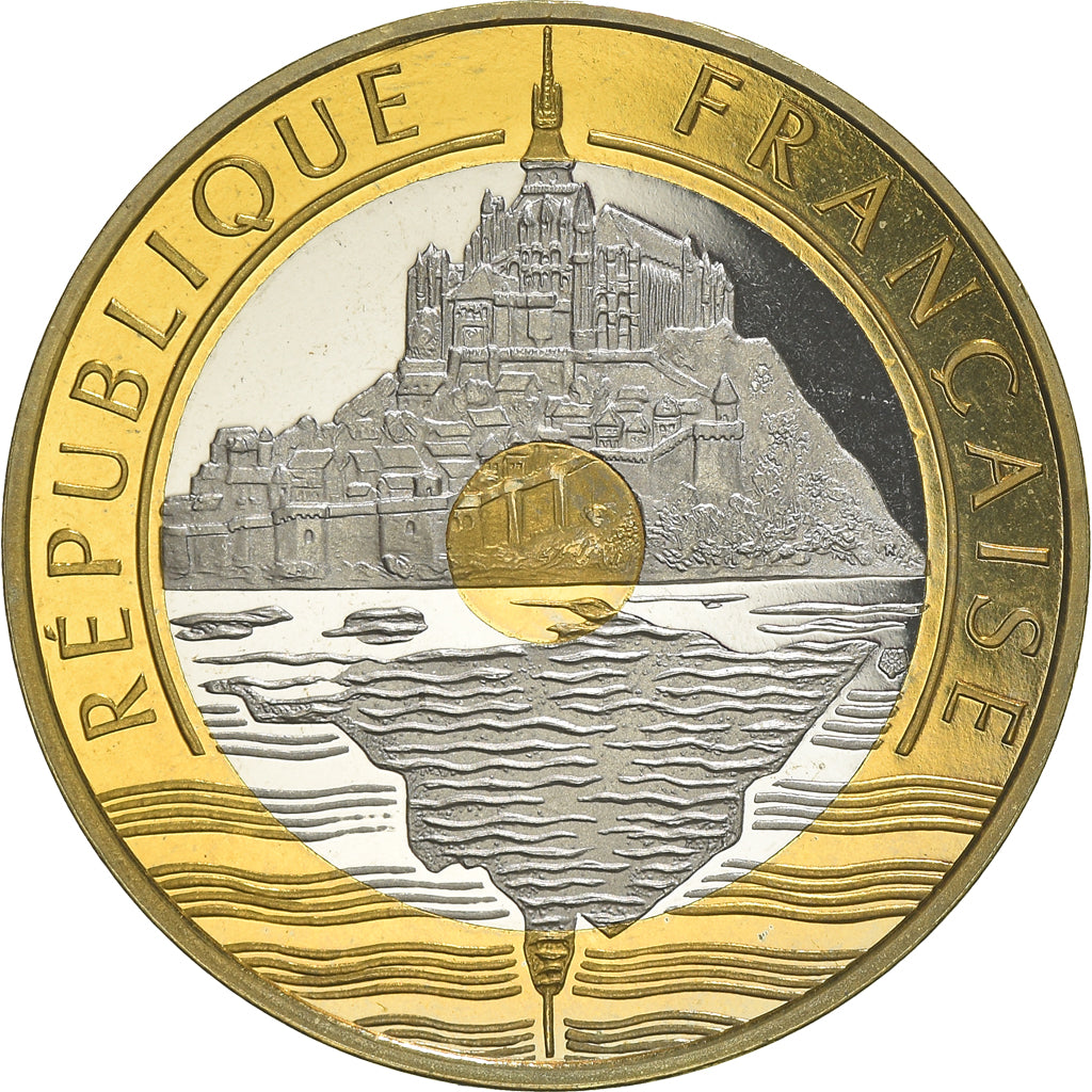 Coin, France, Mont Saint Michel, 20 Francs, 2000, Paris, Proof, MS(65-70)