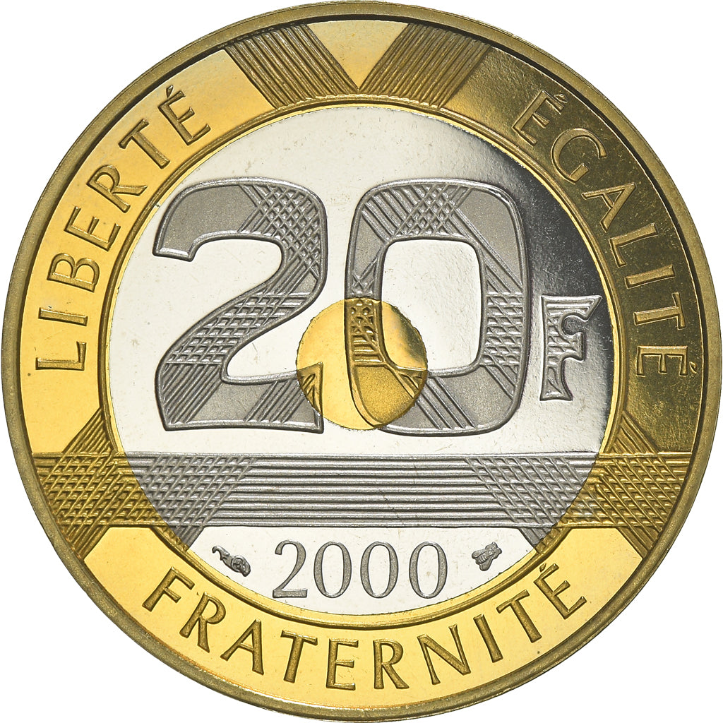Coin, France, Mont Saint Michel, 20 Francs, 2000, Paris, Proof, MS(65-70)
