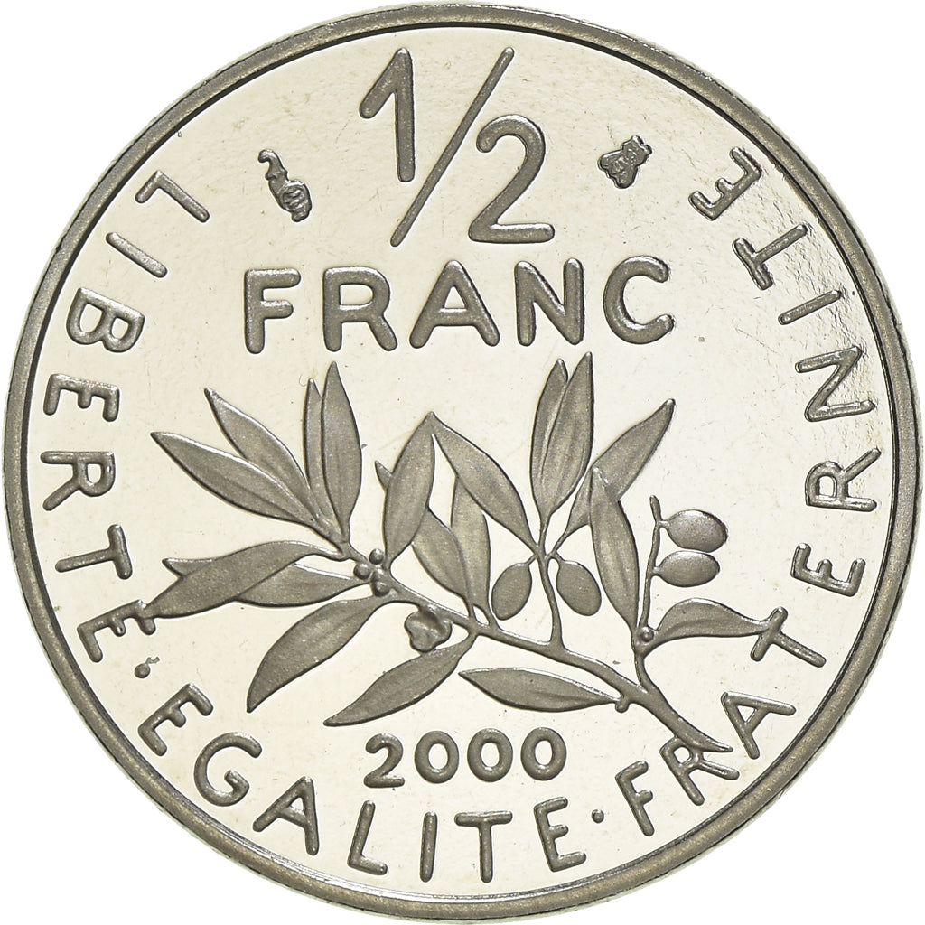 Coin, France, Semeuse, 1/2 Franc, 2000, Paris, Proof, MS(65-70), Nickel