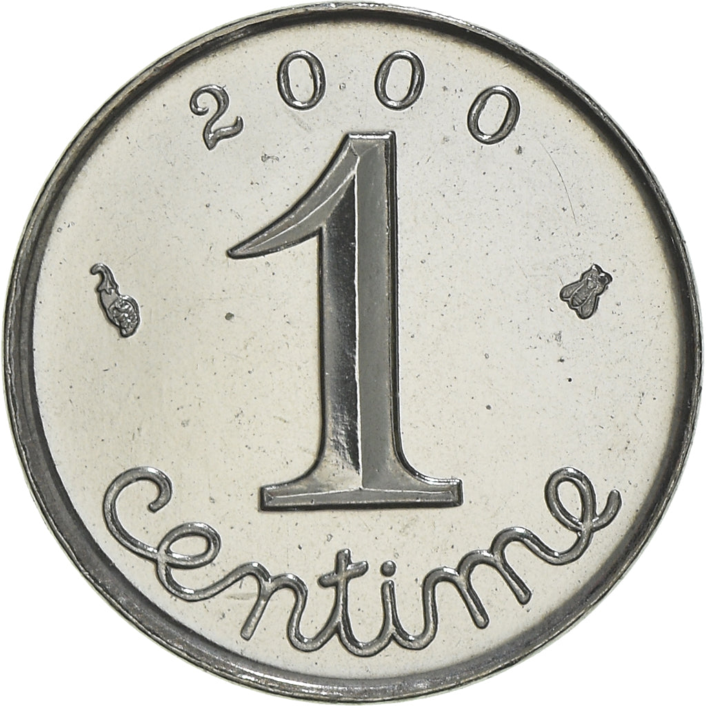 Coin, France, Épi, Centime, 2000, Paris, Proof, MS(65-70), Stainless Steel