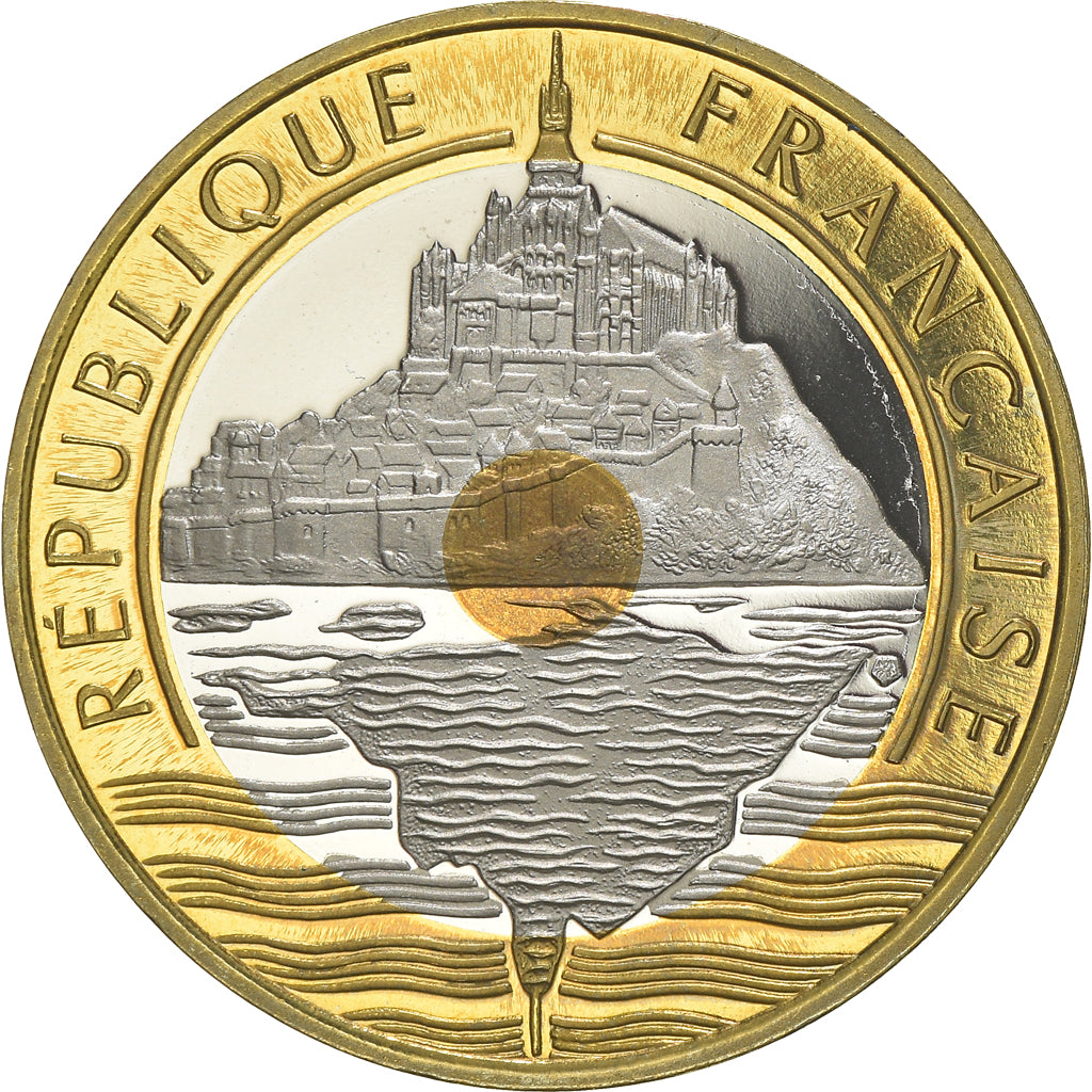 Coin, France, Mont Saint Michel, 20 Francs, 1999, Paris, Proof, MS(65-70)