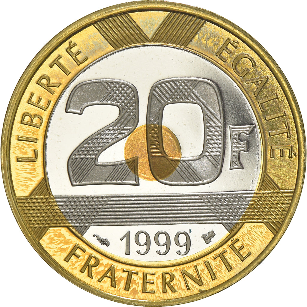 Coin, France, Mont Saint Michel, 20 Francs, 1999, Paris, Proof, MS(65-70)
