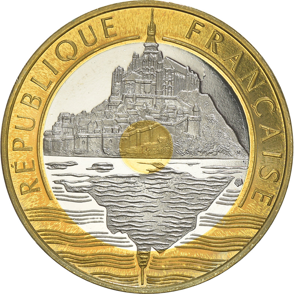 Coin, France, Mont Saint Michel, 20 Francs, 1999, Paris, Proof, MS(65-70)