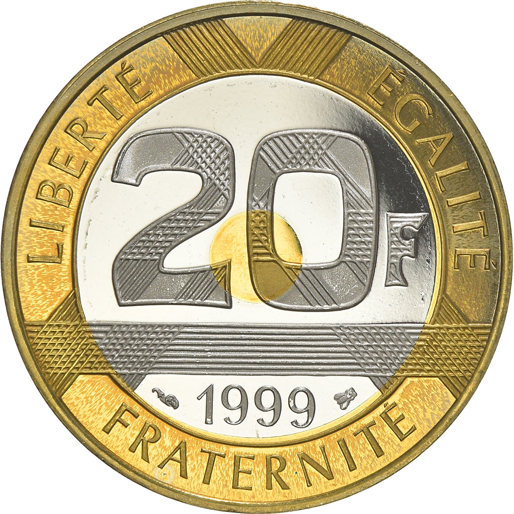 Coin, France, Mont Saint Michel, 20 Francs, 1999, Paris, Proof, MS(65-70)