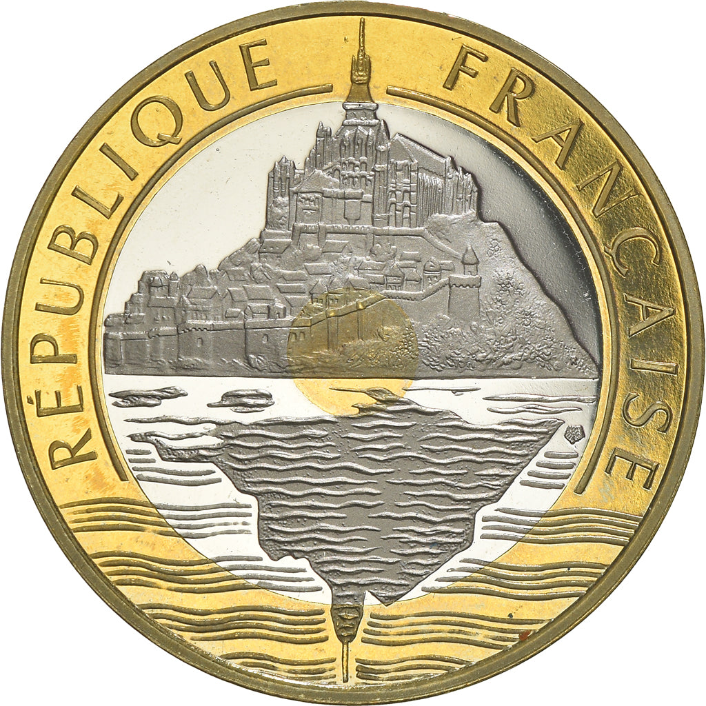 Coin, France, Mont Saint Michel, 20 Francs, 1999, Paris, Proof, MS(65-70)