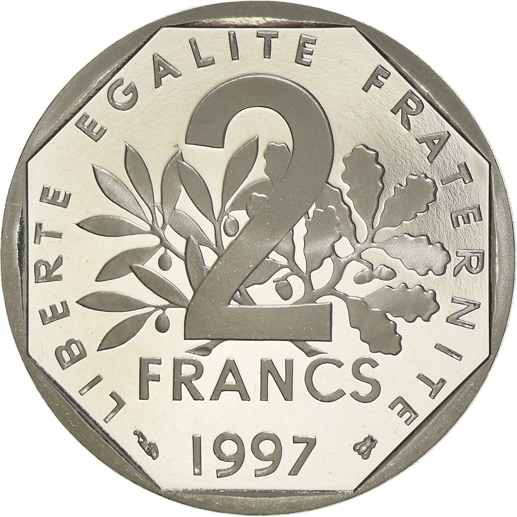 Coin, France, Semeuse, 2 Francs, 1997, Paris, Proof, MS(65-70), Nickel