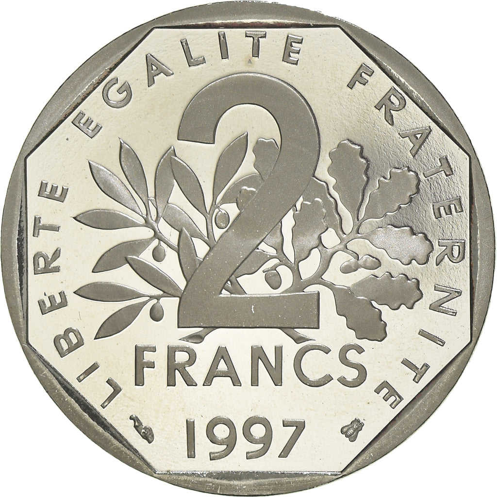 Moneta, Francia, Semeuse, 2 Francs, 1997, Paris, Proof, SPL+, Nichel, KM:942.2
