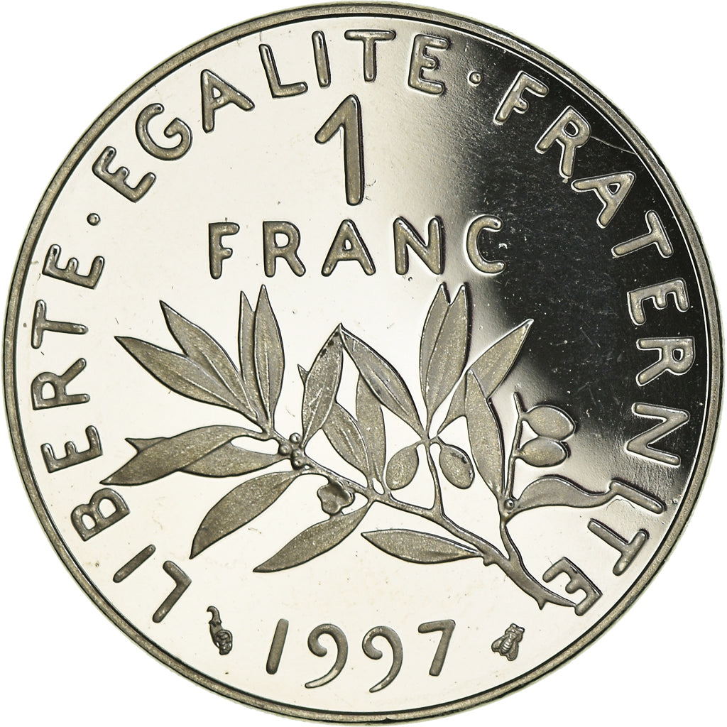 Coin, France, Semeuse, Franc, 1997, Paris, Proof, MS(65-70), Nickel, KM:925.2