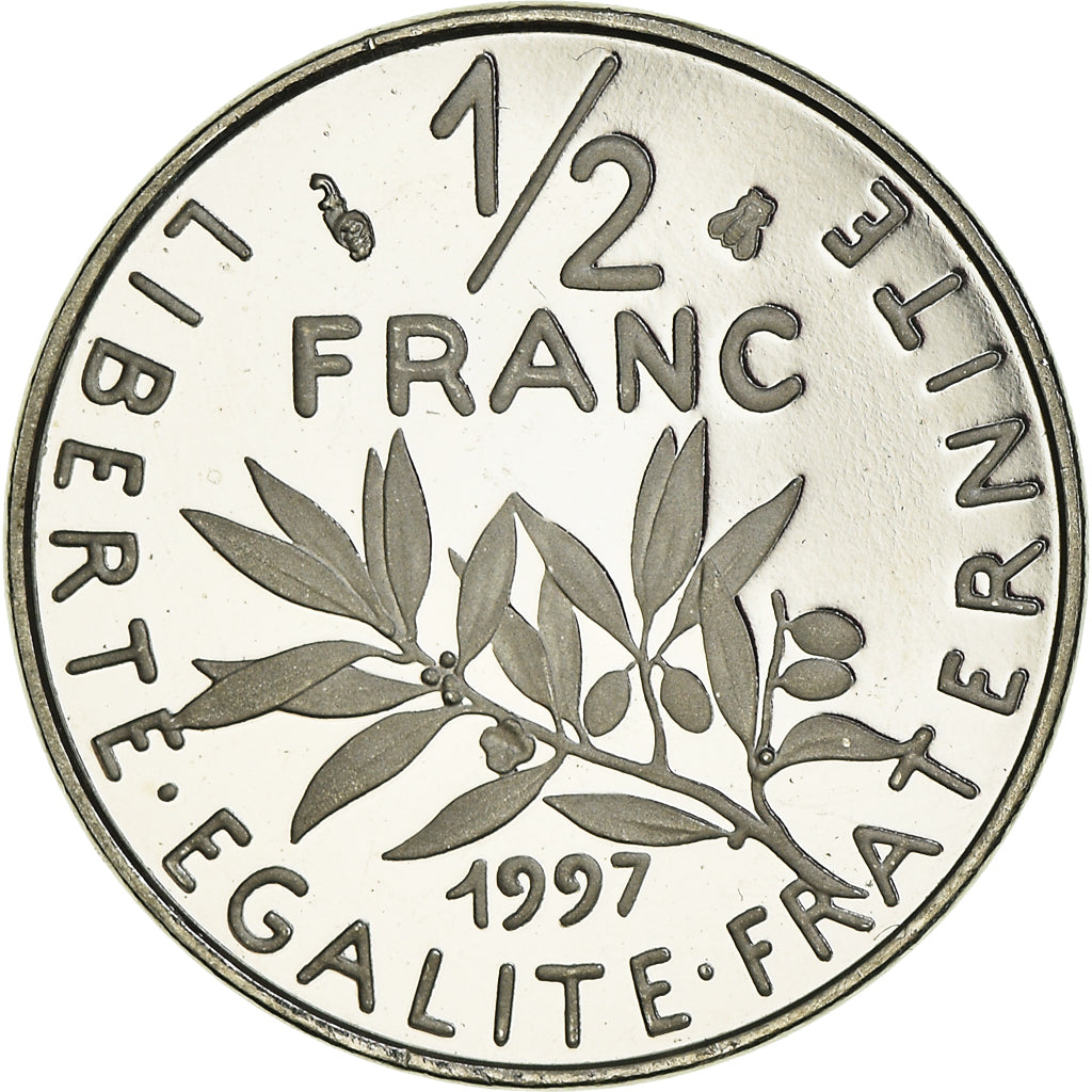 Monnaie, France, Semeuse, 1/2 Franc, 1997, Paris, Proof, FDC, Nickel