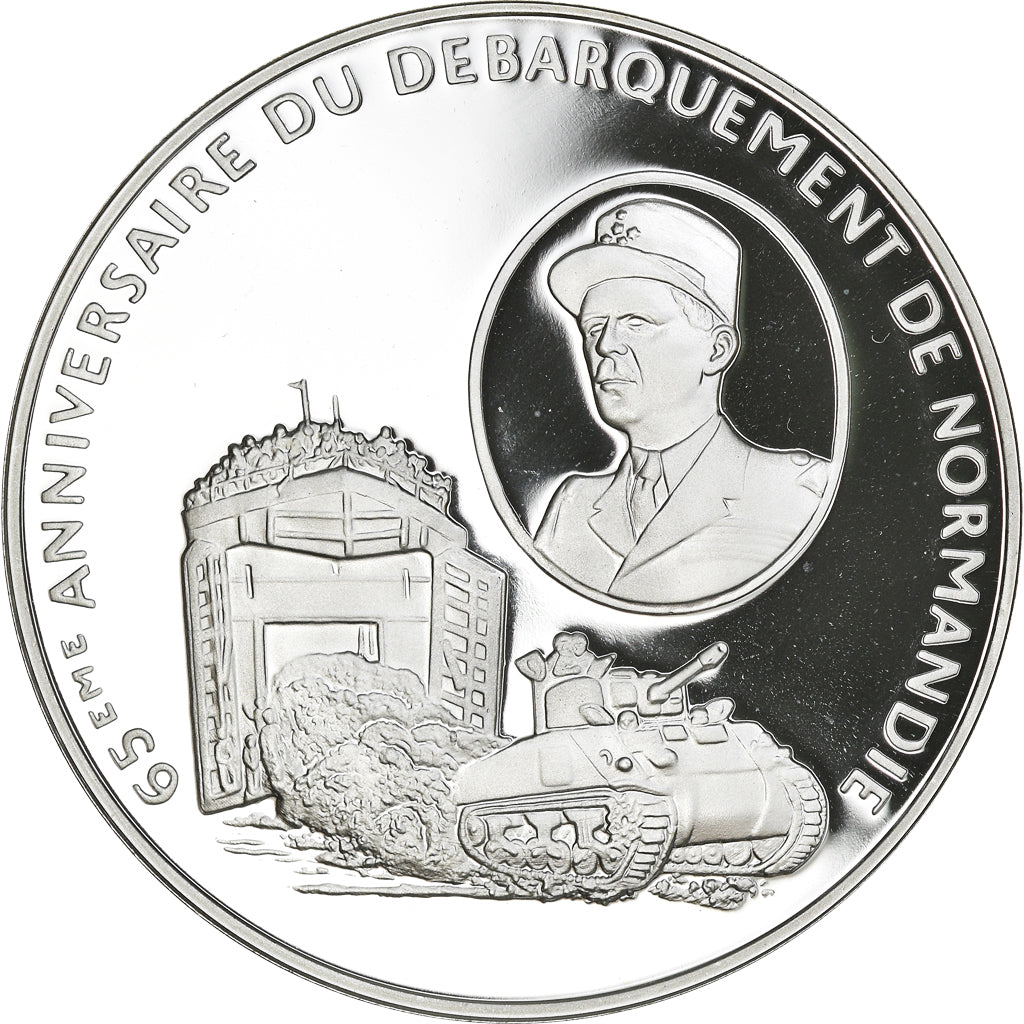 Francia, medalla, 65ème Anniversaire du Débarquement de Normandie, WAR, FDC