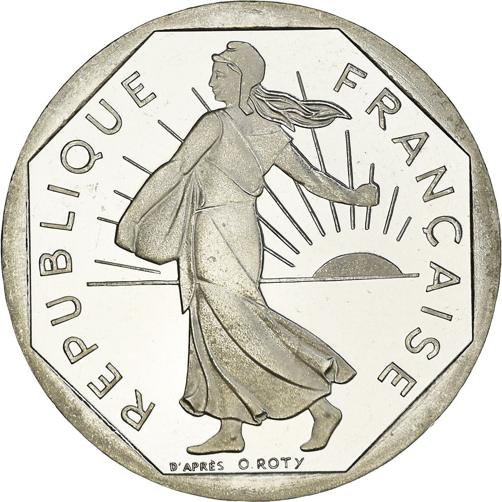 Munten, Frankrijk, Semeuse, 2 Francs, 1997, Paris, Proof / BE, FDC, Nickel