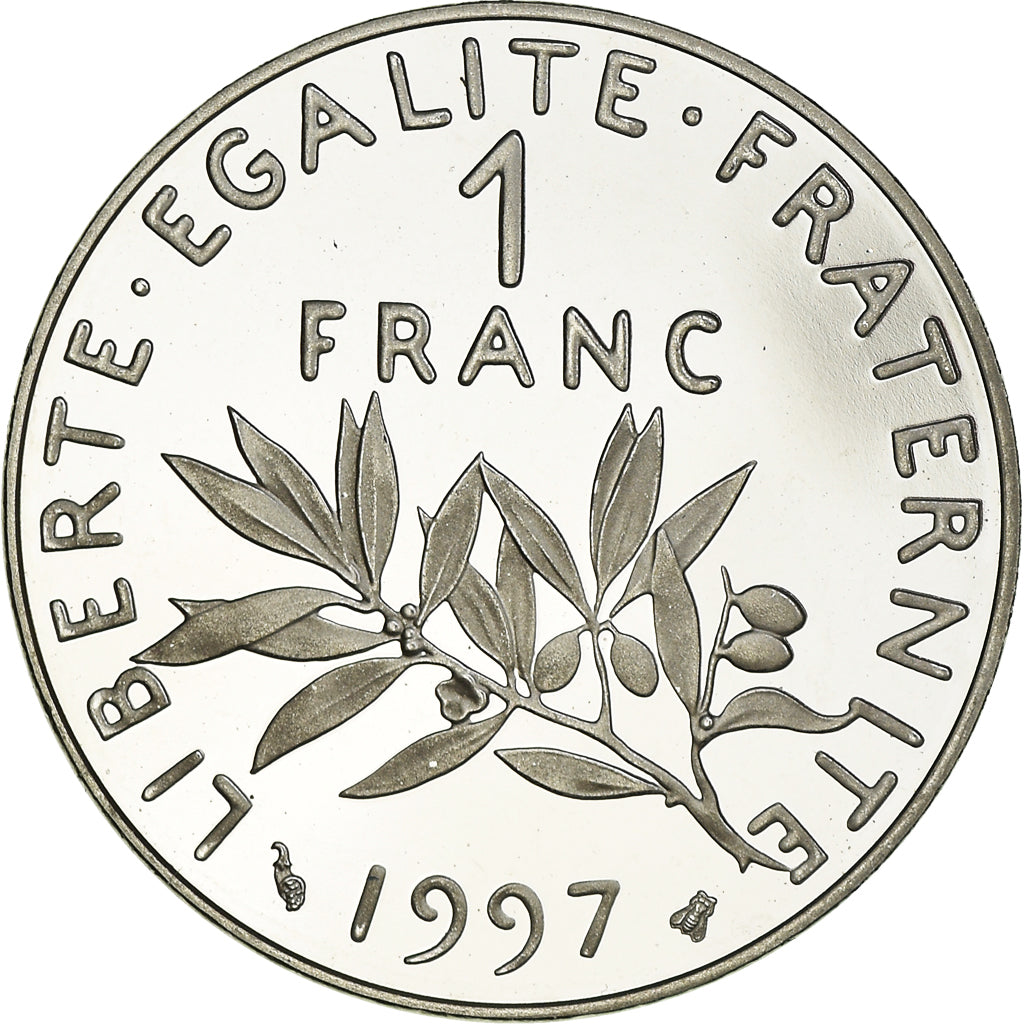 Coin, France, Semeuse, Franc, 1997, Paris, Proof, MS(65-70), Nickel, KM:925.2
