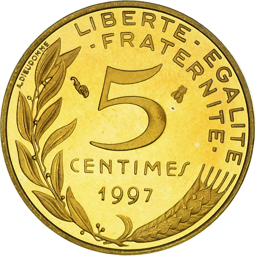 Coin, France, Marianne, 5 Centimes, 1997, Paris, Proof, MS(65-70)
