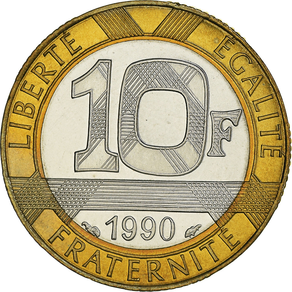Coin, France, Génie, 10 Francs, 1990, Paris, FDC, MS(65-70), Bi-Metallic