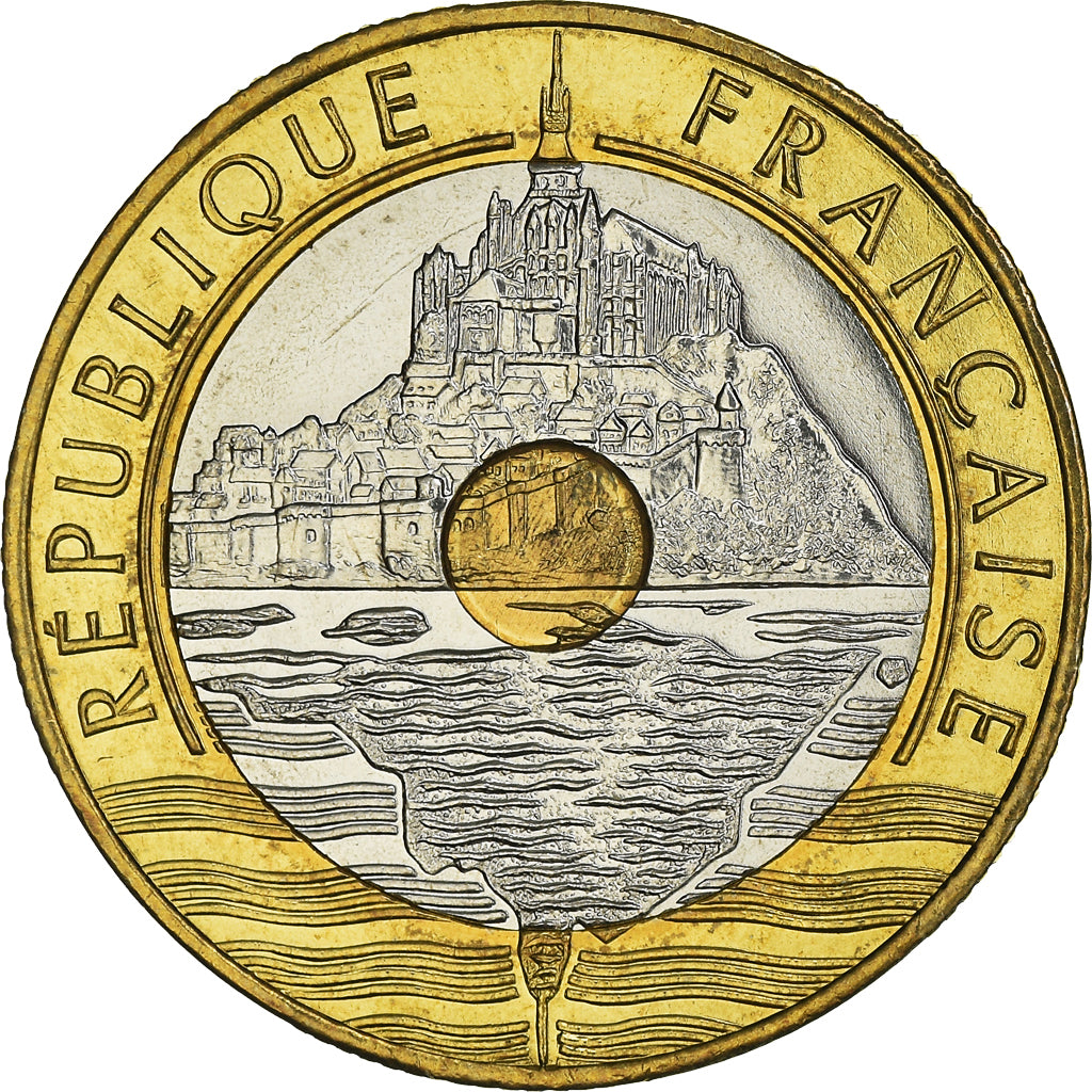 Münze, Frankreich, Mont Saint Michel, 20 Francs, 1999, Pessac, FDC, STGL