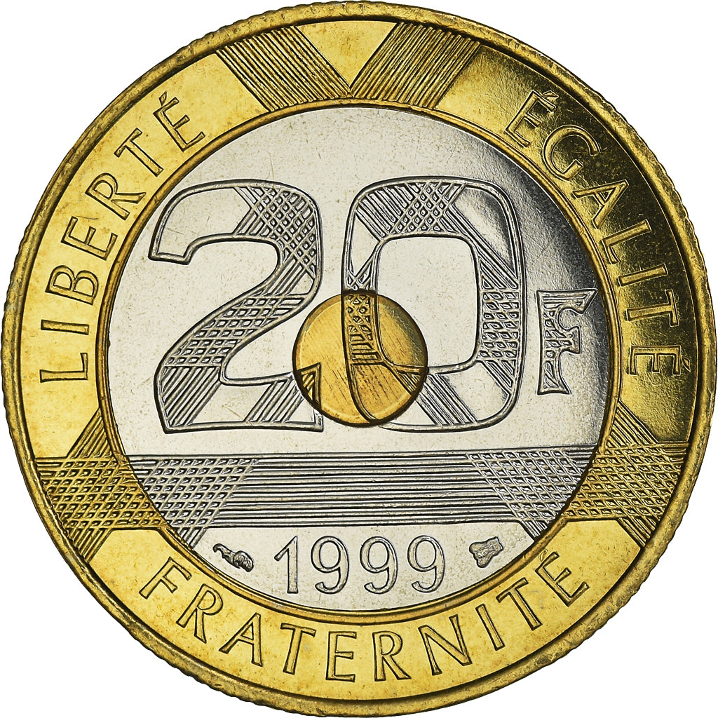 Münze, Frankreich, Mont Saint Michel, 20 Francs, 1999, Pessac, FDC, STGL