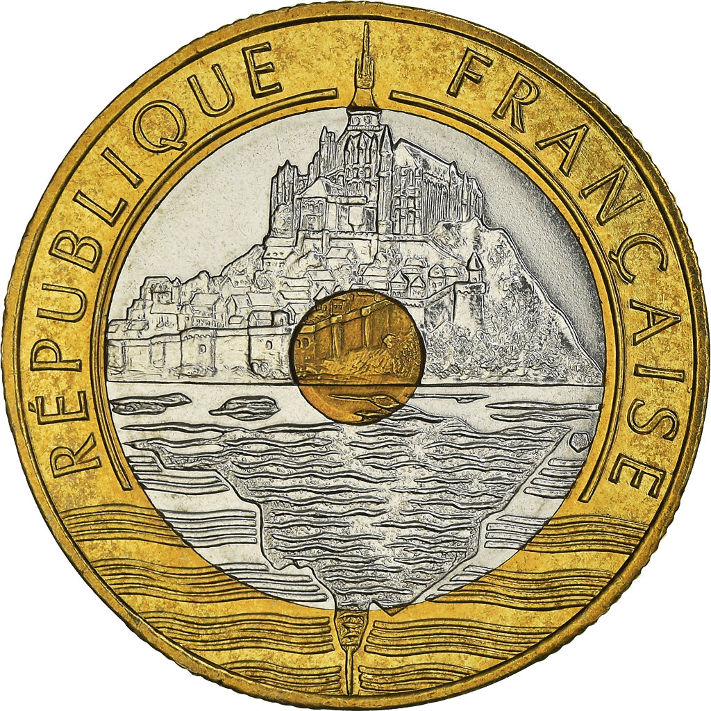 Coin, France, Mont Saint Michel, 20 Francs, 1999, Pessac, FDC, MS(65-70)