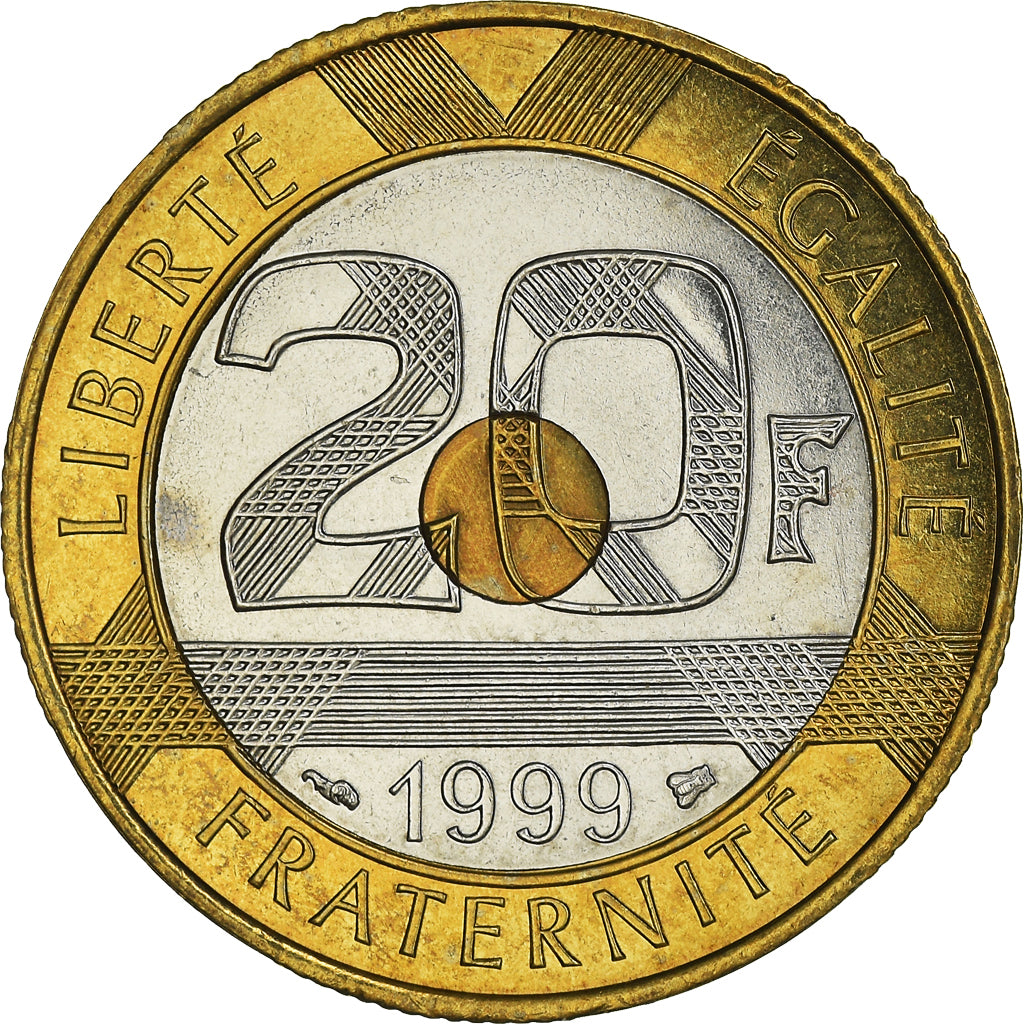 Coin, France, Mont Saint Michel, 20 Francs, 1999, Pessac, FDC, MS(65-70)