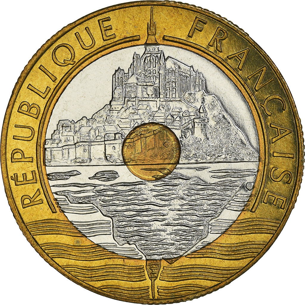 Coin, France, Mont Saint Michel, 20 Francs, 1999, Pessac, MS(65-70)