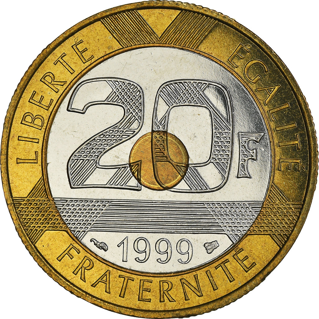 Coin, France, Mont Saint Michel, 20 Francs, 1999, Pessac, MS(65-70)