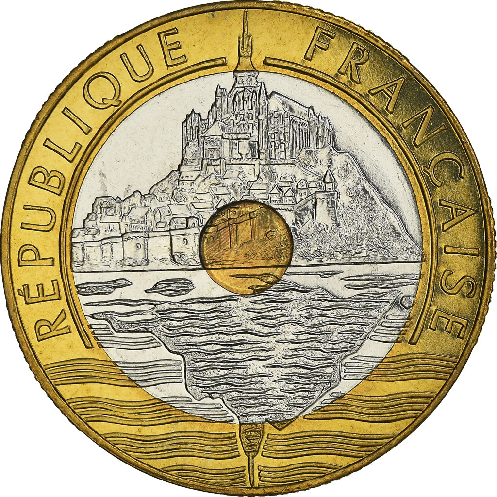 Coin, France, Mont Saint Michel, 20 Francs, 1999, Pessac, MS(65-70)