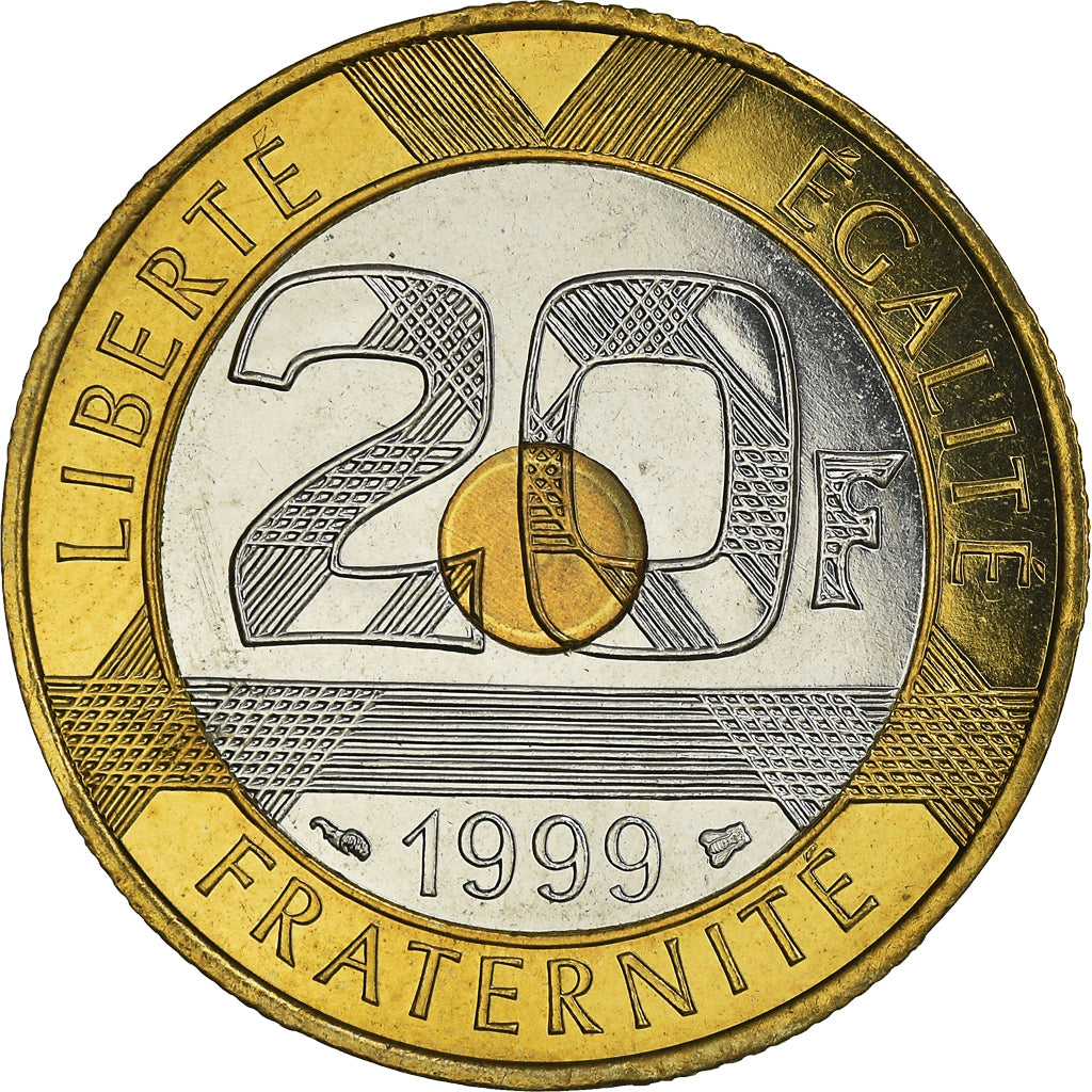Coin, France, Mont Saint Michel, 20 Francs, 1999, Pessac, MS(65-70)