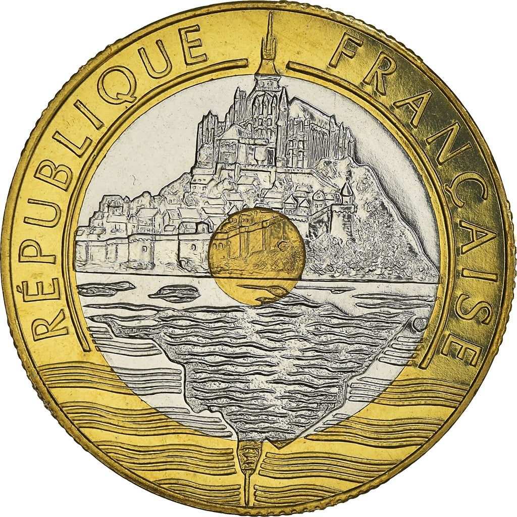 Coin, France, Mont Saint Michel, 20 Francs, 1999, Pessac, MS(65-70)