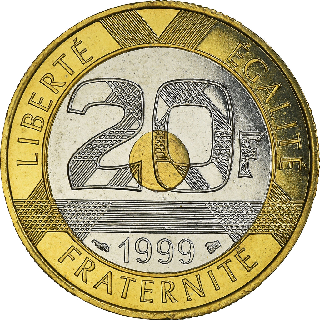 Coin, France, Mont Saint Michel, 20 Francs, 1999, Pessac, MS(65-70)