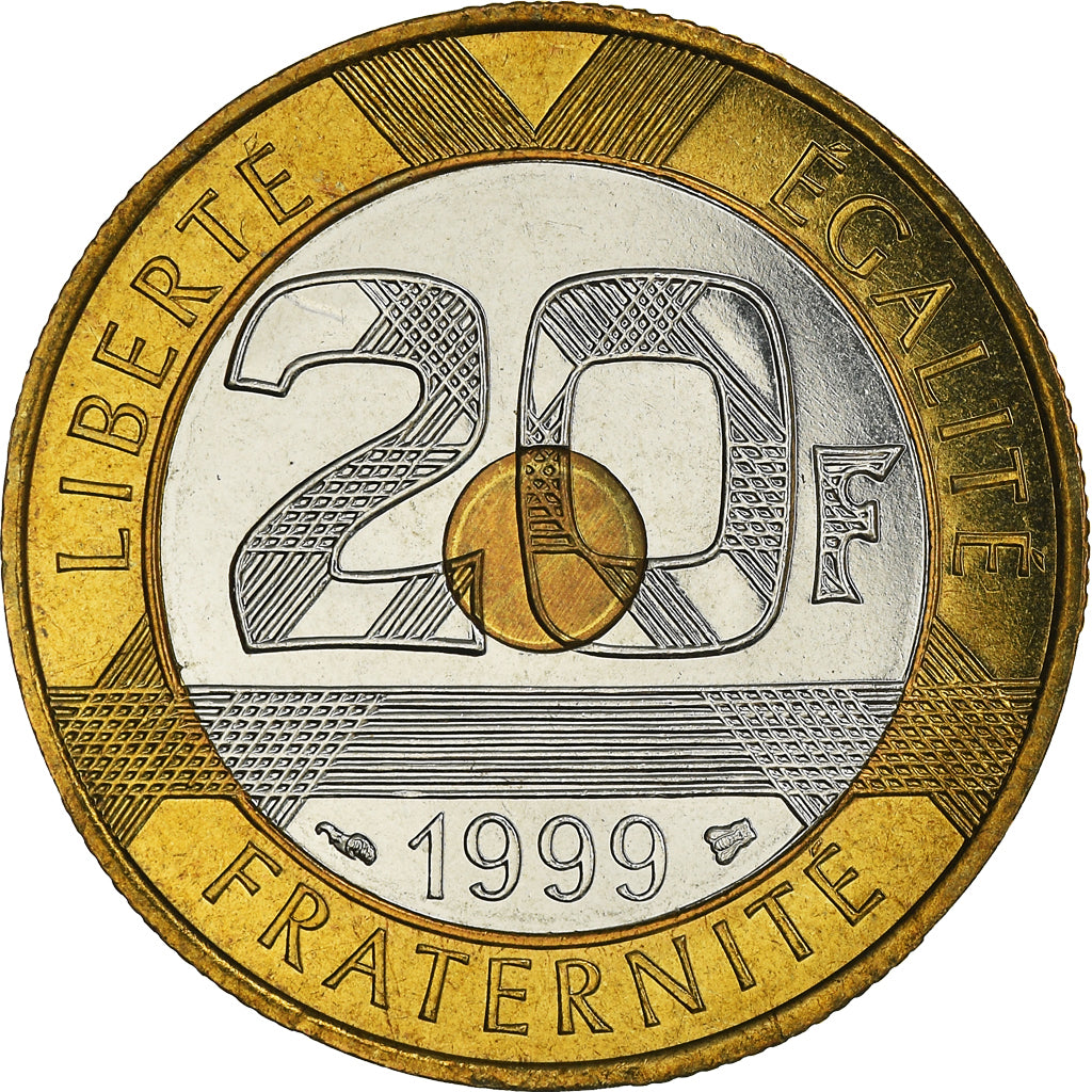 Coin, France, Mont Saint Michel, 20 Francs, 1999, Pessac, MS(65-70)