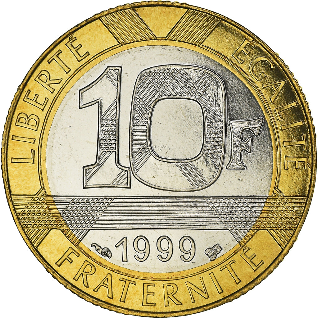 Munten, Frankrijk, Génie, 10 Francs, 1999, Paris, FDC, FDC, Aluminum-Bronze