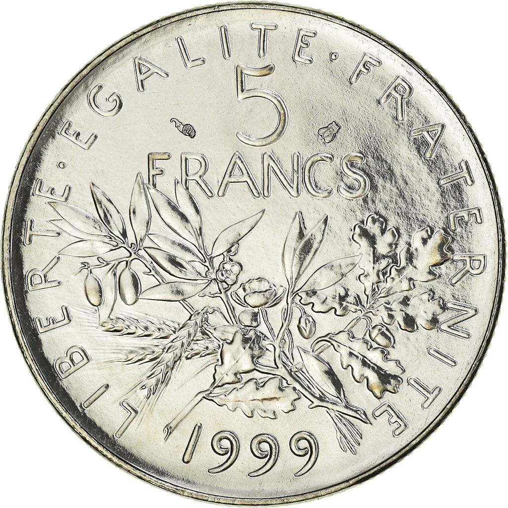 Monnaie, France, Semeuse, 5 Francs, 1999, Paris, FDC, FDC, Nickel Clad