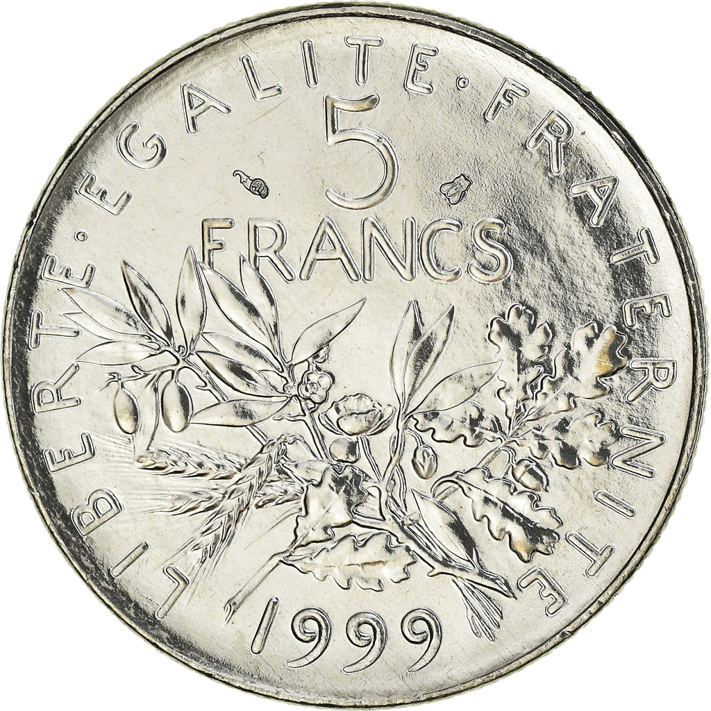 Monnaie, France, Semeuse, 5 Francs, 1999, Paris, BU, FDC, Nickel Clad