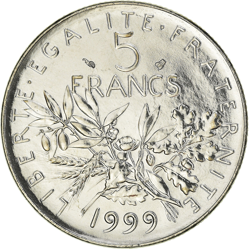 Monnaie, France, Semeuse, 5 Francs, 1999, Paris, BU, FDC, Nickel Clad