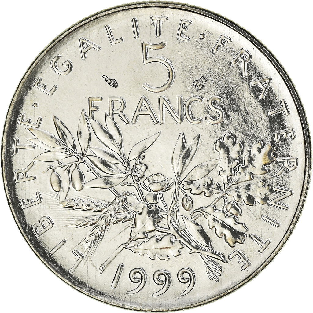 Monnaie, France, Semeuse, 5 Francs, 1999, Paris, BU, FDC, Nickel Clad