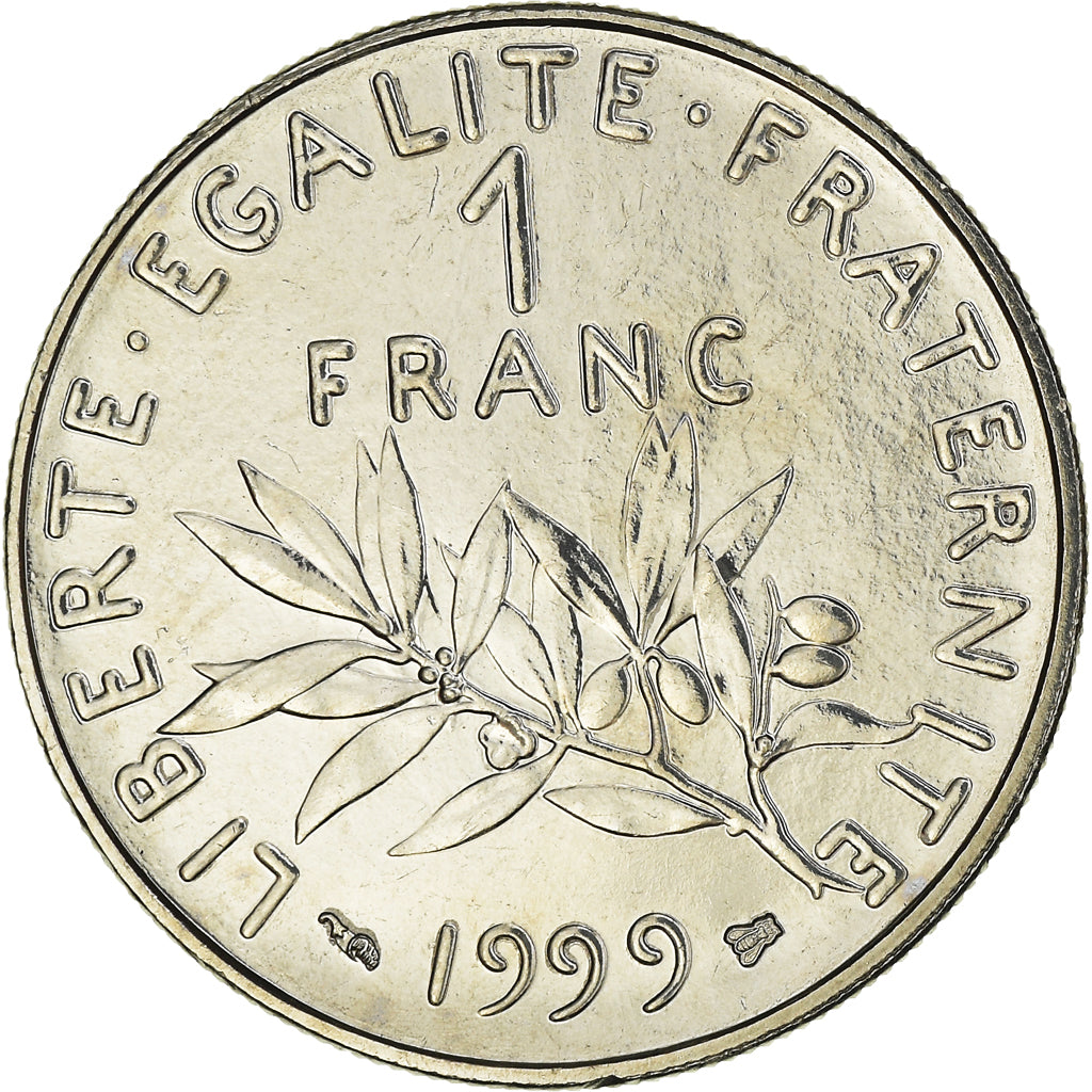 Coin, France, Semeuse, Franc, 1999, Paris, FDC, MS(65-70), Nickel, KM:925.1
