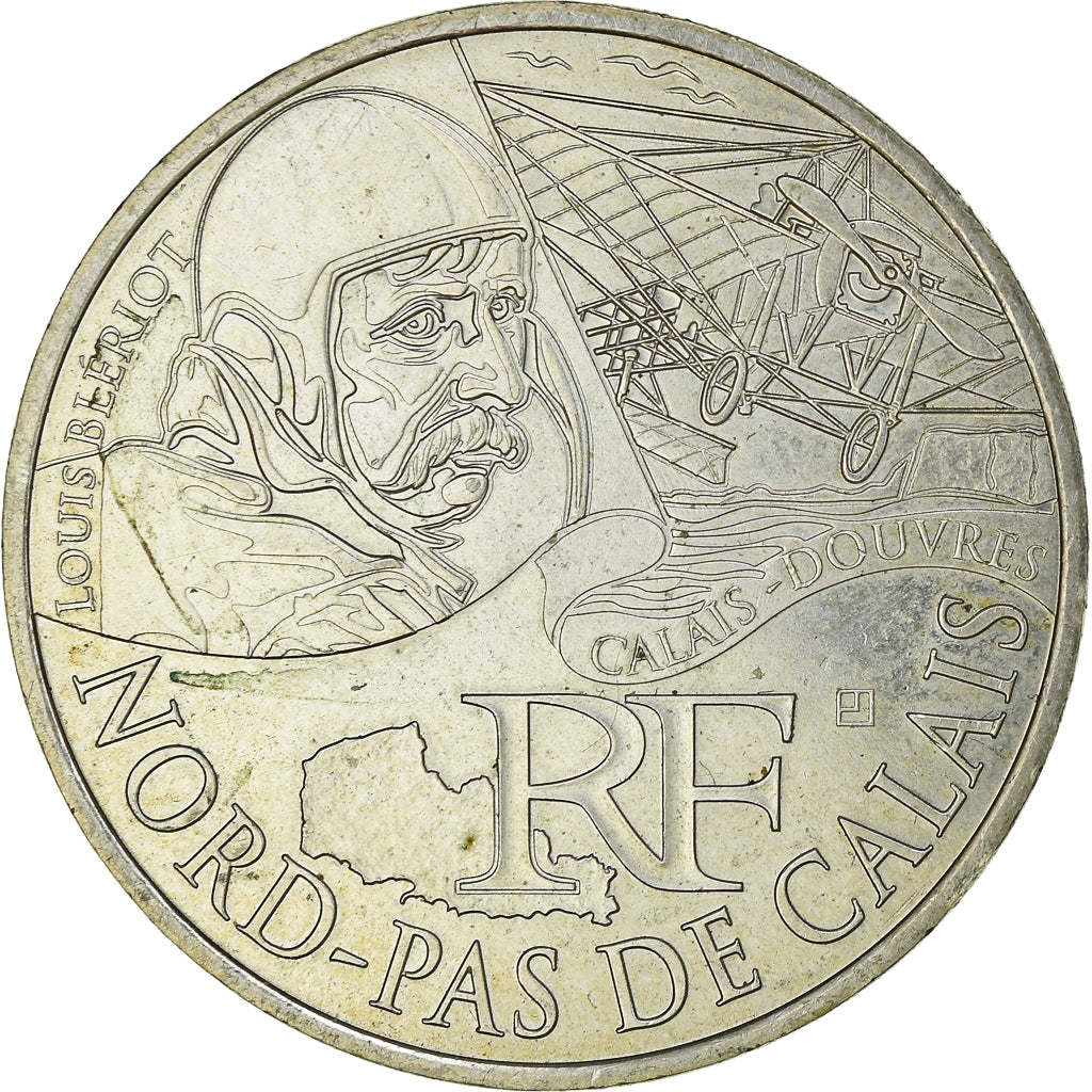 Francja, 10 Euro, Nord-Pas de Calais, 2012, Paris, AU(55-58), Srebro, KM:1880