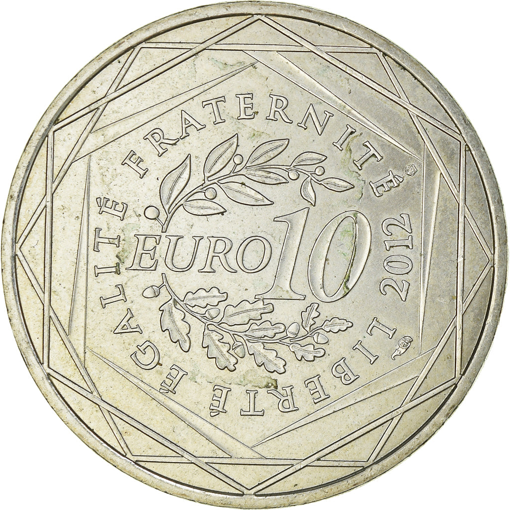 Francja, 10 Euro, Nord-Pas de Calais, 2012, Paris, AU(55-58), Srebro, KM:1880