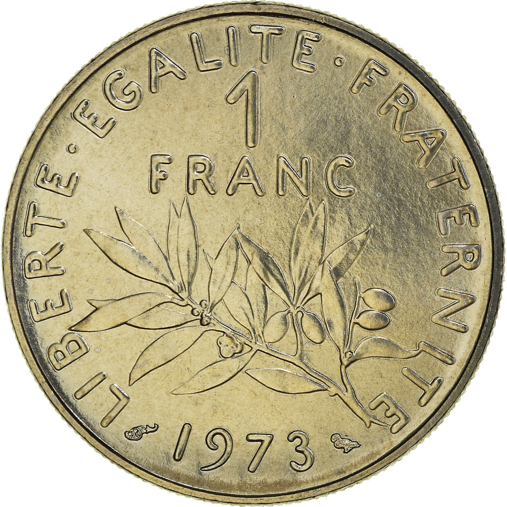 Coin, France, Semeuse, Franc, 1973, Paris, MS(65-70), Nickel, KM:925.1
