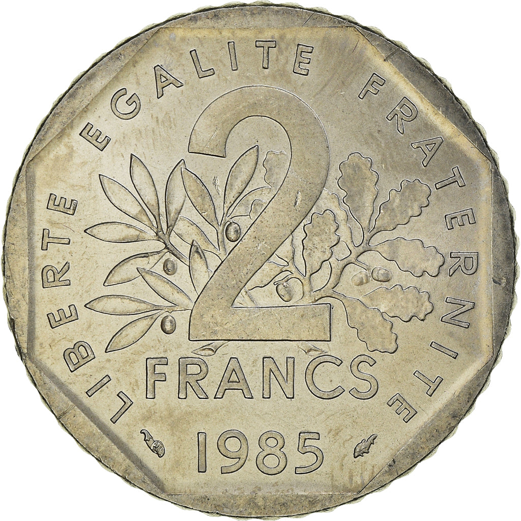 Munten, Frankrijk, Semeuse, 2 Francs, 1985, Paris, FDC, FDC, Nickel, KM:942.1