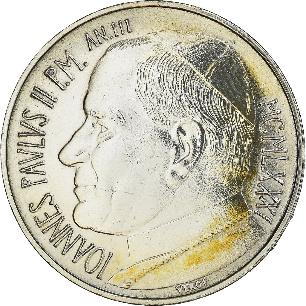 Coin, VATICAN CITY, John Paul II, 500 Lire, 1981, Roma, MS(65-70), Silver