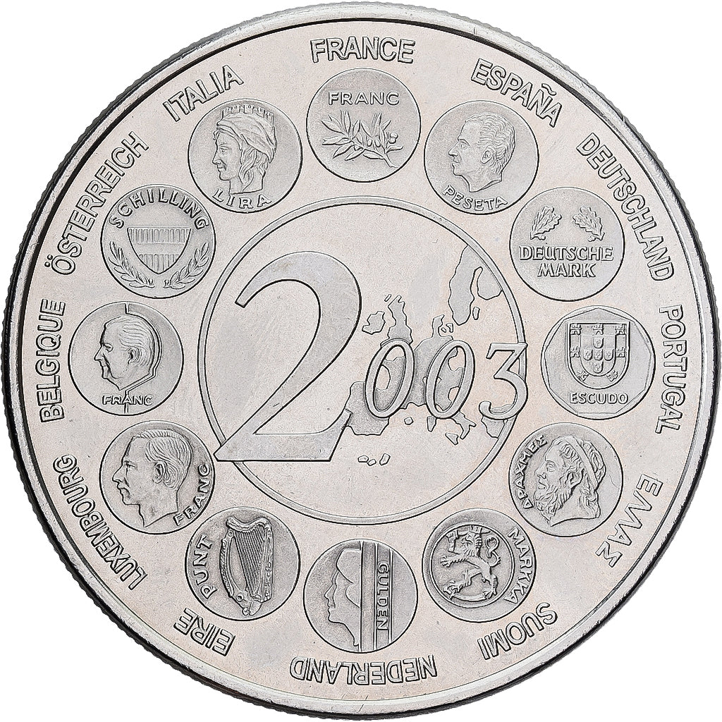 Francia, medaglia, L'Europe des 15, essai, Politics, Society, War, 2003, FDC