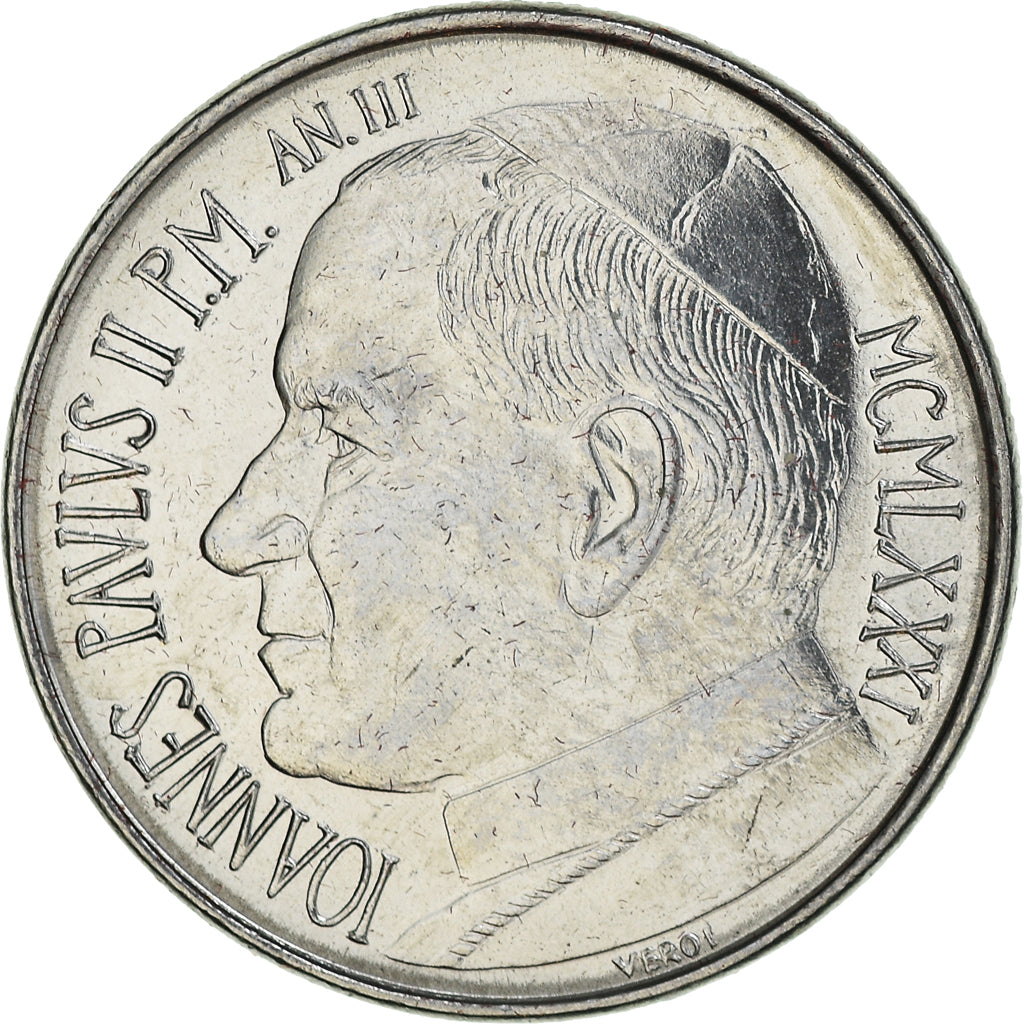 Moneta, CITTÀ DEL VATICANO, John Paul II, 50 Lire, 1981, Roma, FDC, Acciaio
