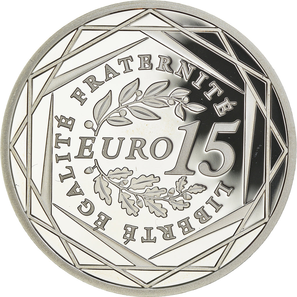 Frankreich, Semeuse, 15 Euro, 2009, Paris, Proof / BE, STGL, Silber, KM:1535
