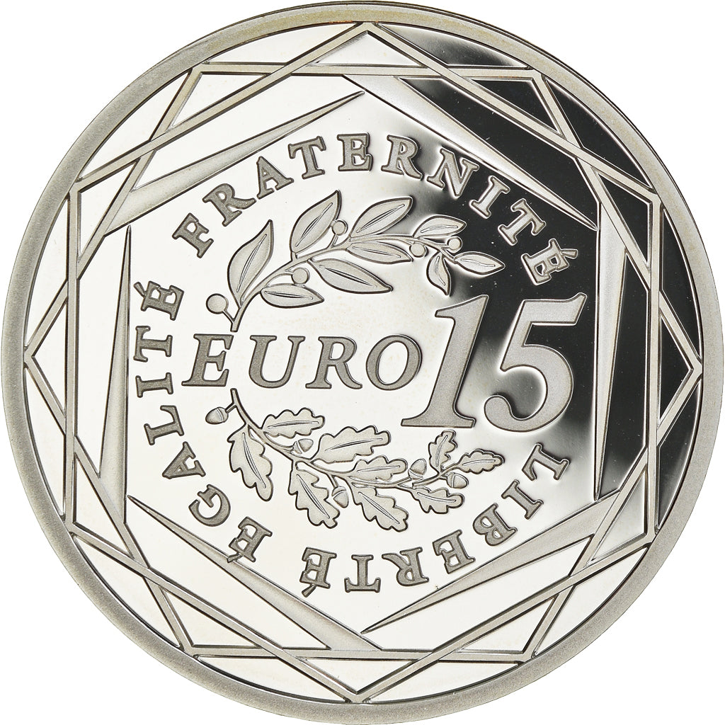 Francia, Semeuse, 15 Euro, 2009, Paris, Proof / BE, FDC, Plata, KM:1535