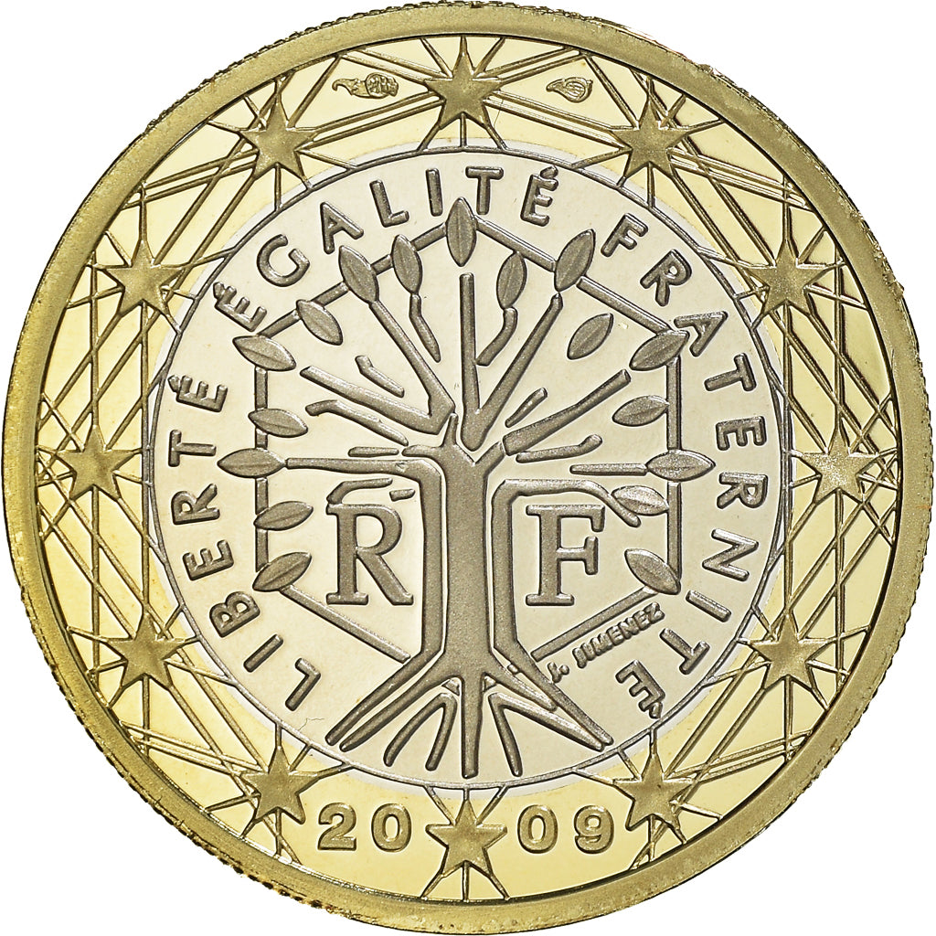 Francia, Euro, 2009, BE, FDC, Bimetálico, KM:1413