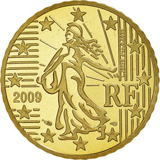 France, 50 Euro Cent, 2009, Paris, Proof / BE, MS(65-70), Brass, KM:1412